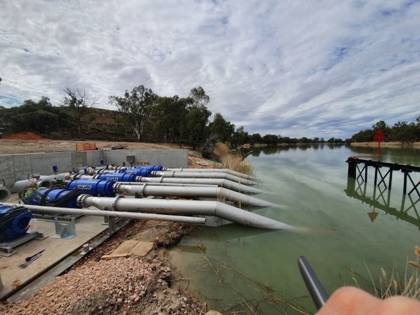 Sistema de captação para irrigação com bomba anfíbia HIGRA