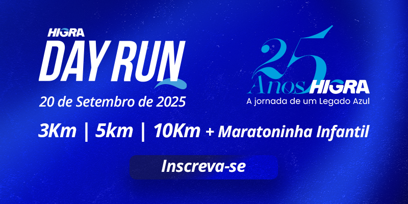 HIGRA Day Run: esporte, solidariedade e comemoração pelos 25 anos da HIGRA 2 HIGRA Day Run: esporte, solidariedade e comemoração pelos 25 anos da HIGRA botão inscrições no HIGRA Day Run
