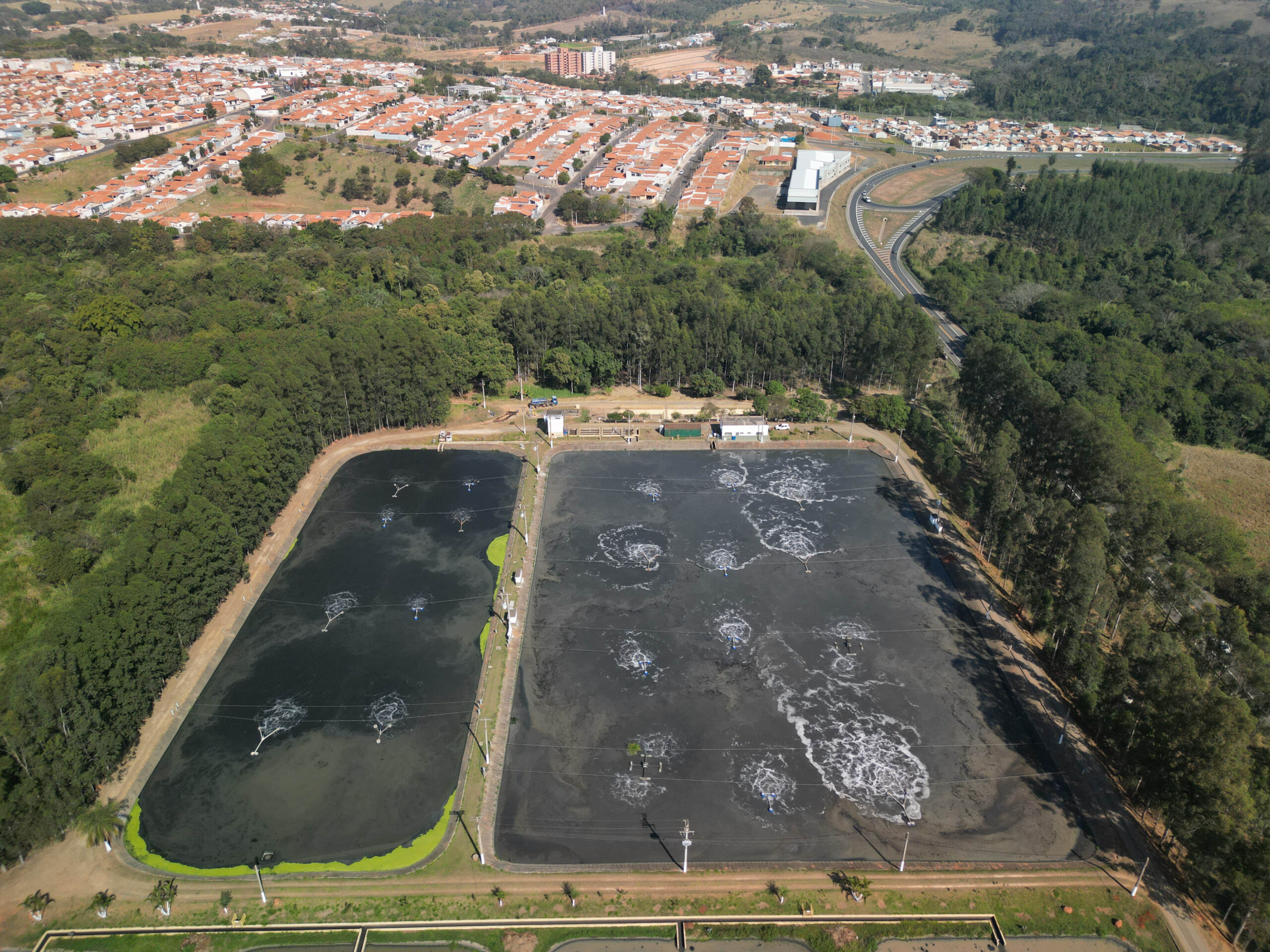 Foto aérea do SAAE Itapira