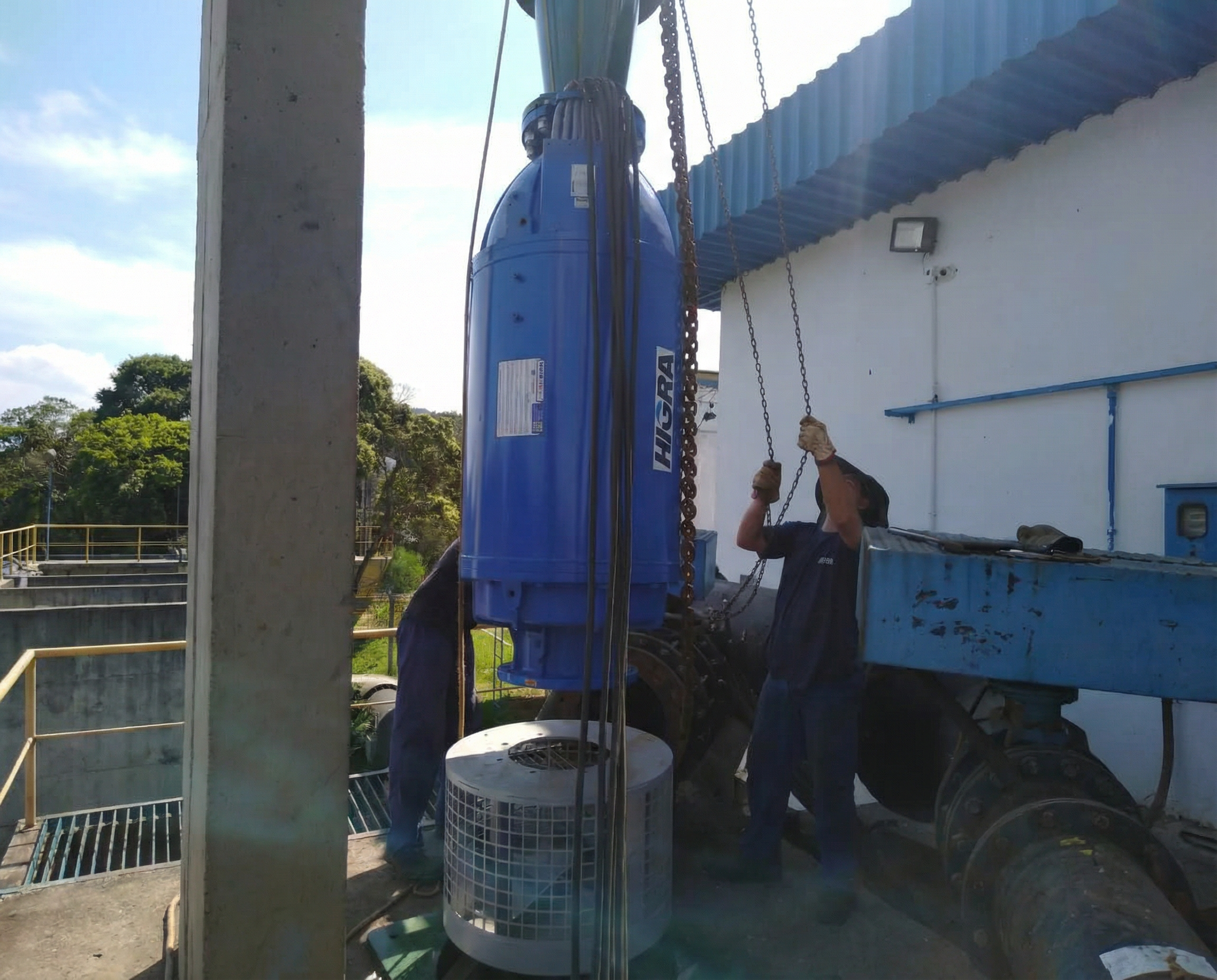 Substituição de Bomba de Eixo Vertical por Bomba Anfíbia HIGRA