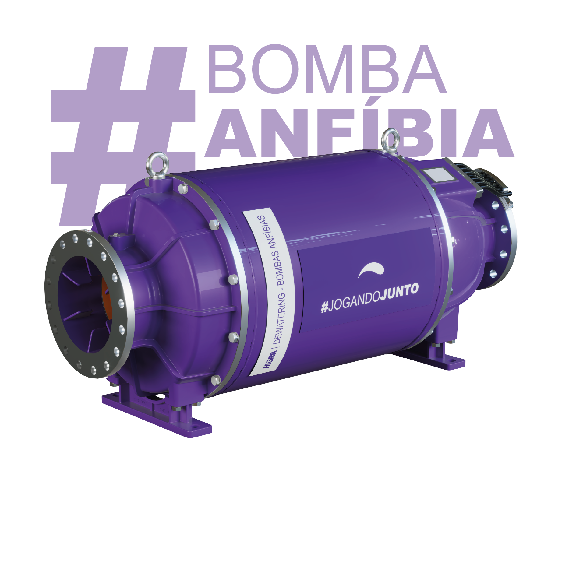 Bomba Anfíbia HIGRA para drenagem urbana, funciona submersa ou em ambiente seco