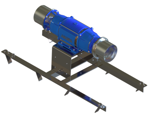 Misturador Submerso THS HIGRA com rotor axial para homogeneização de tanques e lagoas industriais