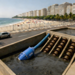 bomba anfibia em elevatória de esgoto