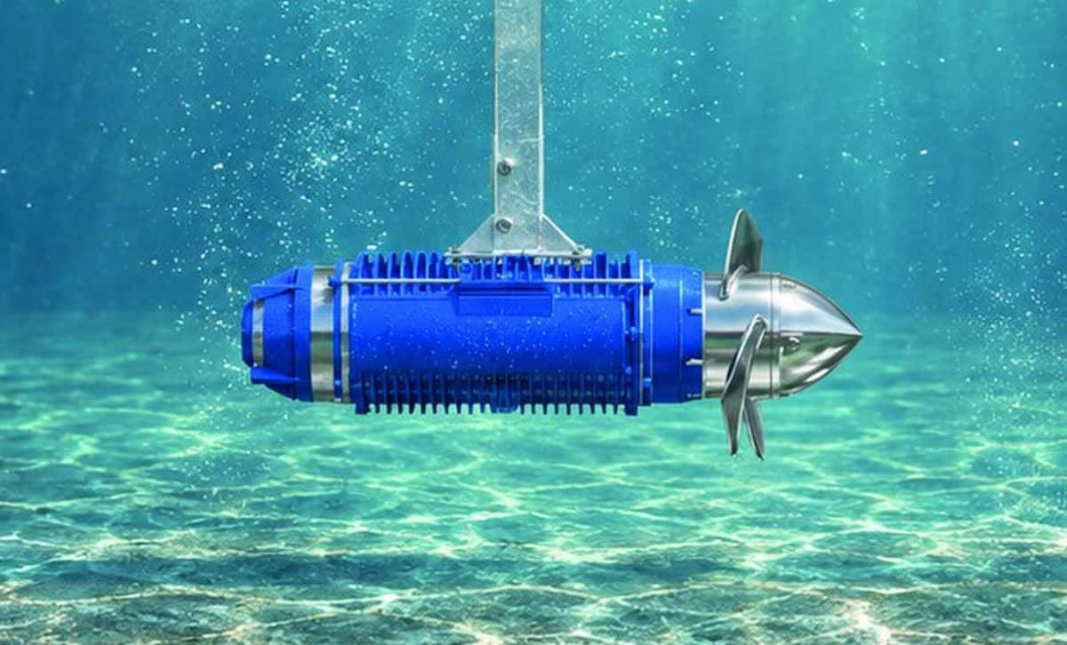 MHS Maré 2 MHS Maré Detalhe do MHS Maré submerso: motor molhado HIGRA com aletas e rotor axial de três pás em aço inoxidável